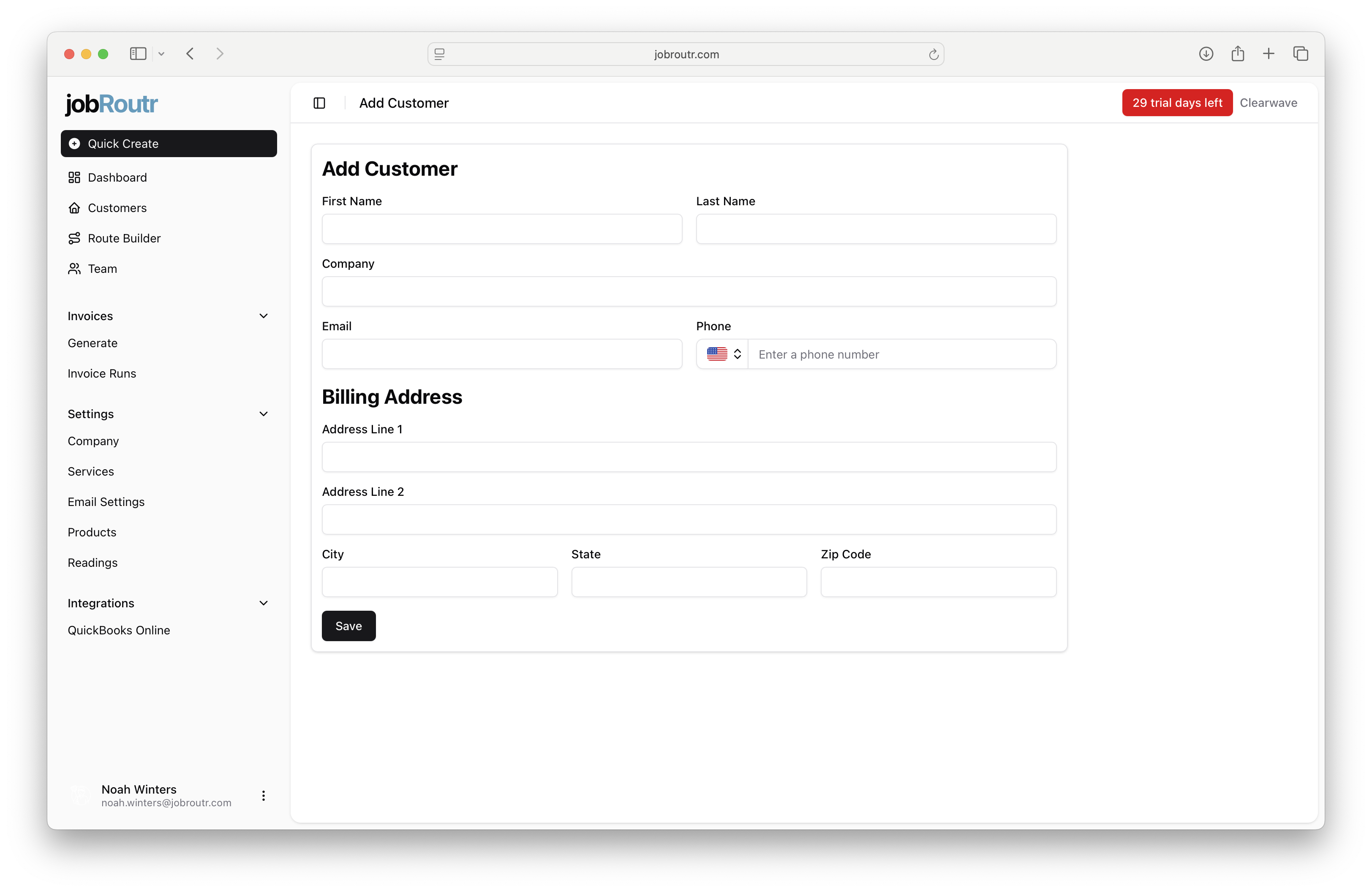 Add Customer Basic Info