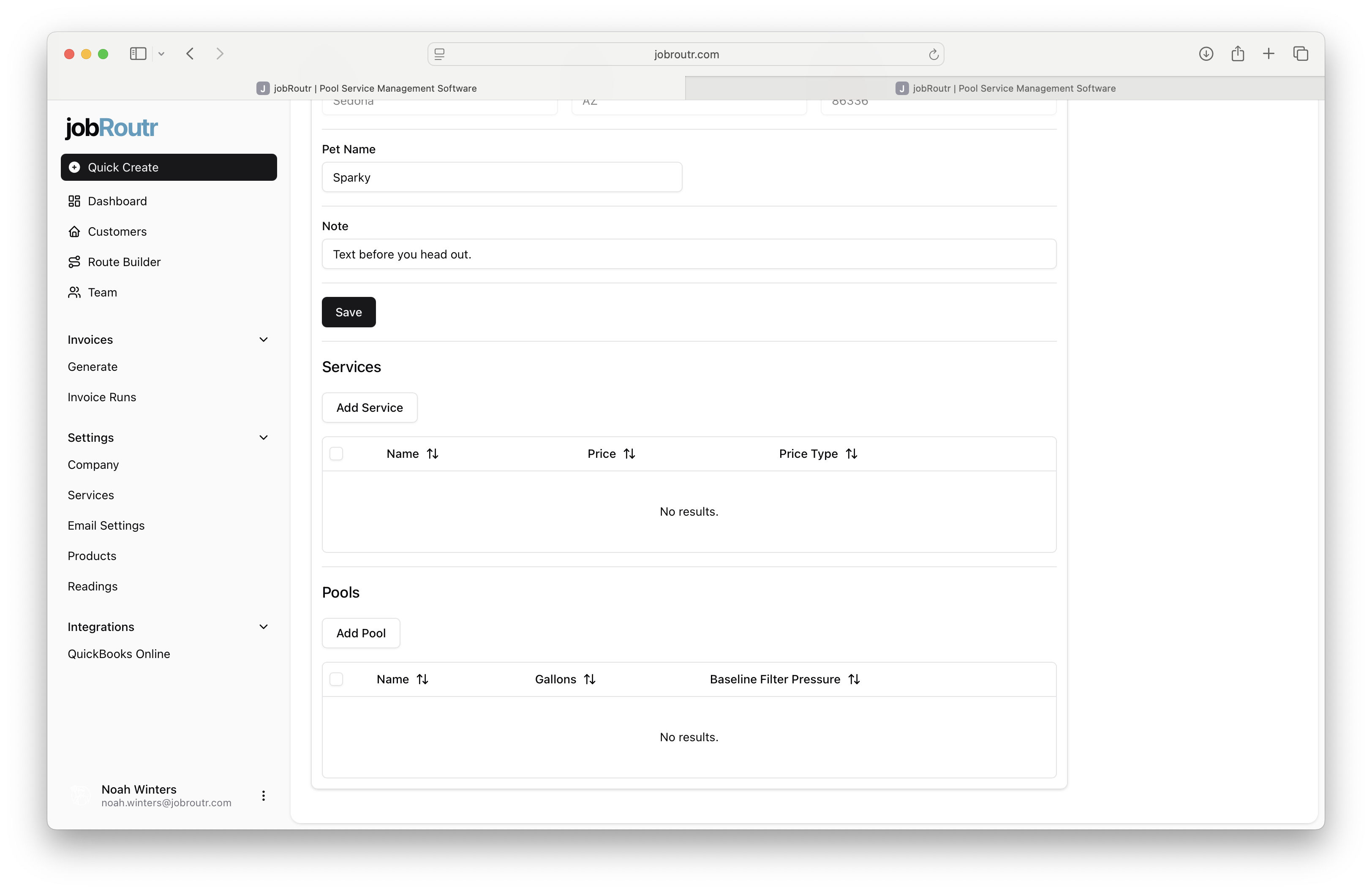 Service Overrides Option