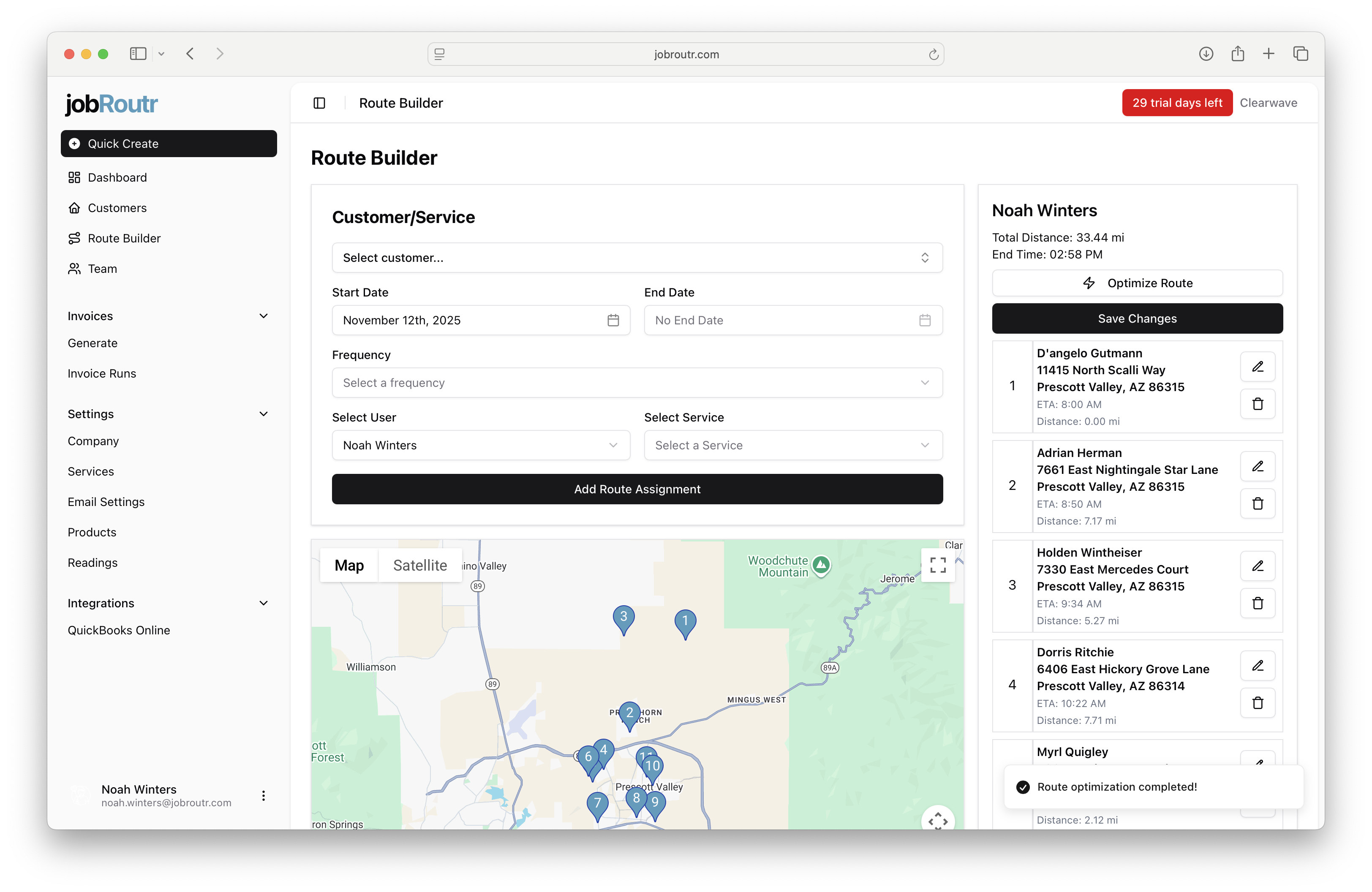 Route Optimization Preview