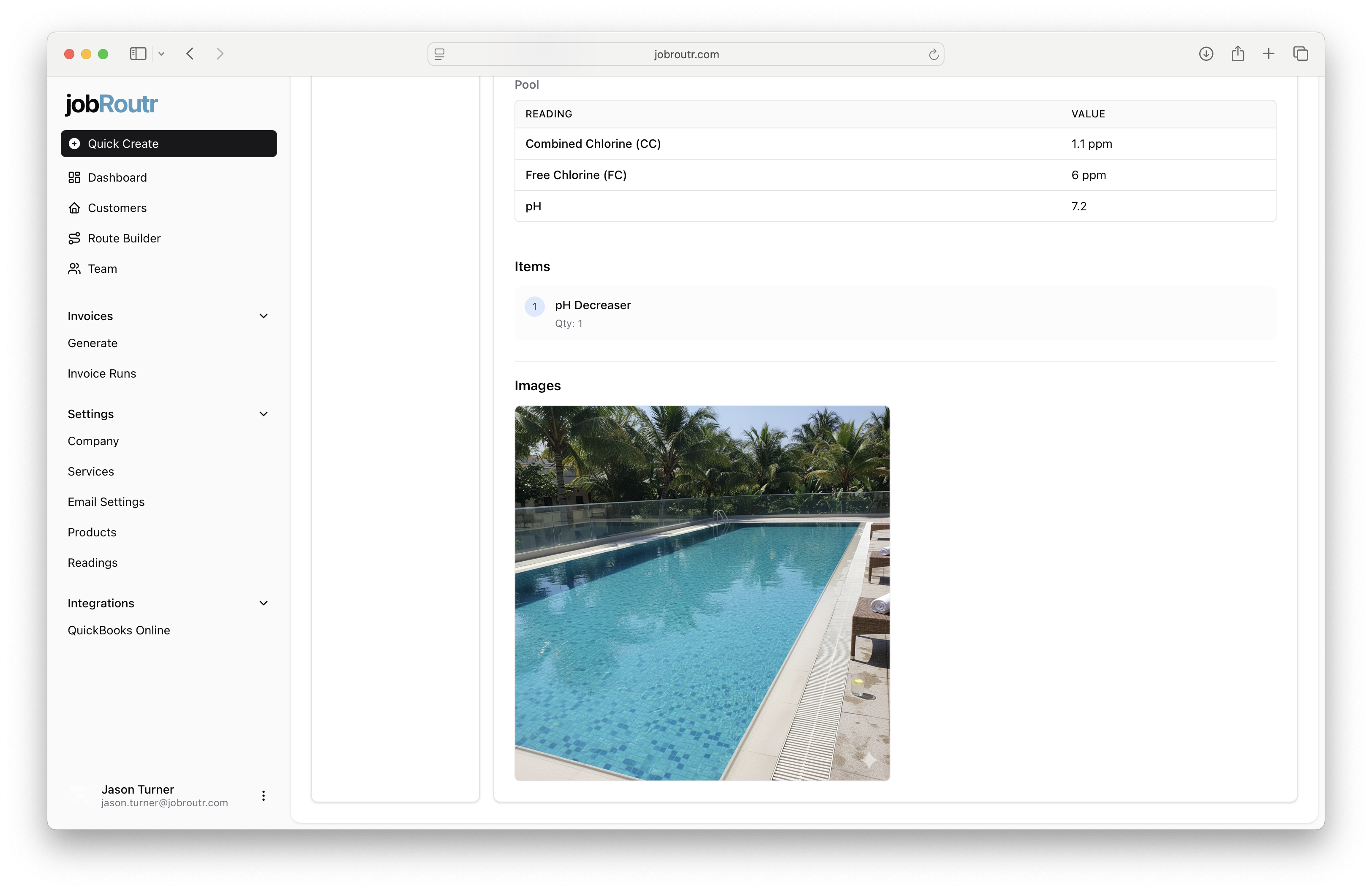 Service History - Readings, Items, and Images